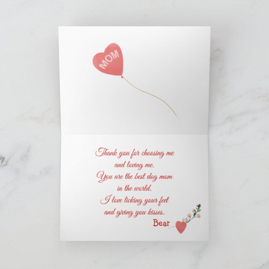 Moederdag Liefde van je Berner Sennenhond Kaart (Binnen)