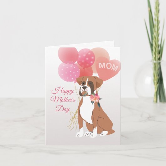 Moederdag Liefde van je Boxer hond Kaart (Voorkant)