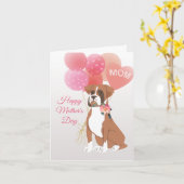 Moederdag Liefde van je Boxer hond Kaart (Gele Bloem)
