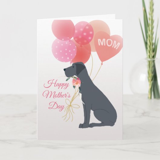 Moederdag Liefde van je Doguit de Great Dane Kaart (Voorkant)