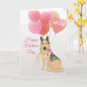 Moederdag Liefde van je Duitse Herdershond Kaart (Gele Bloem)