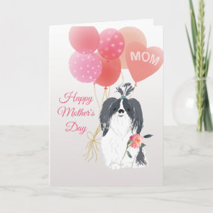 Moederdag Liefde van je grijze Shih Tzu hond Kaart