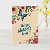 Moederdag Liefde Vrouw Kaart (Gele Bloem)