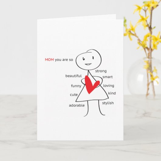 Moederdag-liefdeskaart Kaart (Gele Bloem)