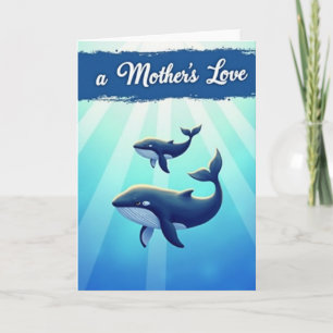 Moederdag-liefdeskaart voor de Oceaan Kaart