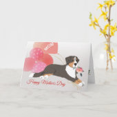 Moederdag Liefs van je Berner Sennenhond Kaart (Gele Bloem)