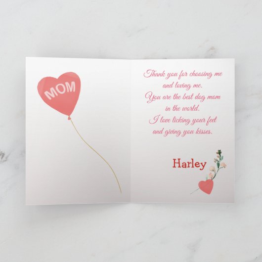 Moederdag Liefs van je Duitse Herder hond Kaart (Binnen)