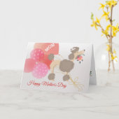 Moederdag Liefs van je Poodlehond Kaart (Gele Bloem)