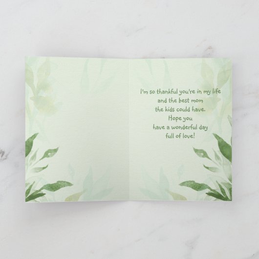 Moederdag Lieverd Chickadee Garden Bird Kaart (Binnen)