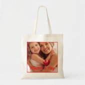 Moederdag Lijnkunst Kussen – Moeder & Kind Liefde Tote Bag (Voorkant)