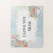 Moederdag  Lijst Tea Cup Rozen Daisies Legpuzzel (Verticaal)