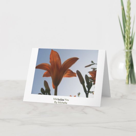 Moederdag Lilies Kaart (Achterkant)