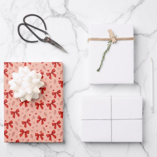 Moederdag linten inpakpapier vel (Voorkant)
