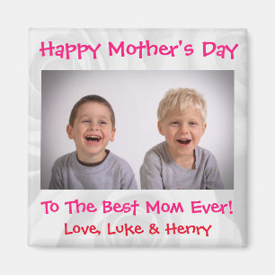 Moederdag Love Best Mam Ever Cute Kinder Foto Magneet