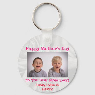 Moederdag Love Best Mam Ever Cute Kinder Foto Sleutelhanger