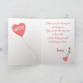 Moederdag Love Chocolate Labrador Retriever Dog Kaart (Binnen)