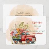 Moederdag Love Feestdagenkaart (Voorkant / Achterkant)