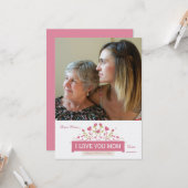 Moederdag Love-fotokaart Kaart (Voorkant / Achterkant in situ)