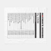 Moederdag Love Invoice Blanket - Gift for Ma Fleece Deken (Voorkant (Horizontaal))