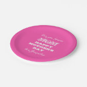 Moederdag Love Mam Persoonlijk  Roze Papieren Bordje (Gekanteld)