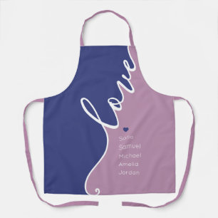 Moederdag Love Personalized Names Apron Schort