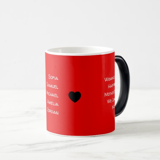 Moederdag Love Personalized Names Mok (Voorkant rechts)