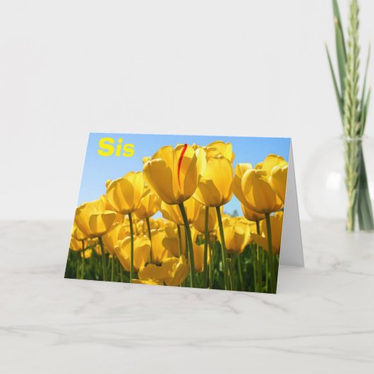 MOEDERDAG LOVE SIS MET TULPEN OOK KAART (Voorkant)