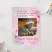 Moederdag Love van een Bad Cat Photo Card Kaart (Voorkant / Achterkant in situ)