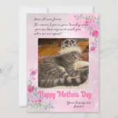 Moederdag Love van een Bad Cat Photo Card Kaart (Voorkant)