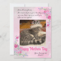 Moederdag Love van een Bad Cat Photo Card