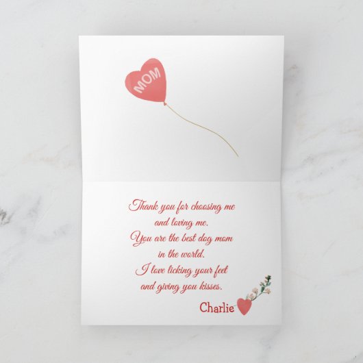 Moederdag Love van je Australische herdershond Kaart (Binnen)