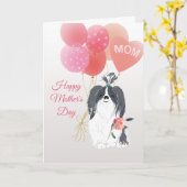 Moederdag Love van je grijze Shih Tsu hond Kaart (Gele Bloem)