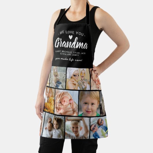 Moederdag Love You Grandma Photo Apron Schort (Insitu)
