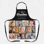 Moederdag Love You Grandma Photo Apron Schort (Voorkant)