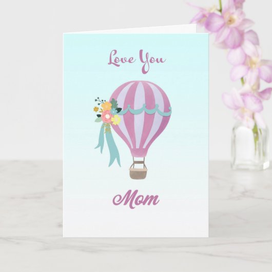 Moederdag Luchtballon Kaart (Orchidee)