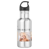 Moederdag Lucky, beste mama foto's Gepersonaliseer Waterfles (Voorkant)