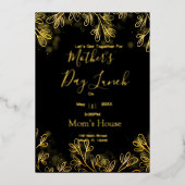 Moederdag Lunch Folie Uitnodiging (Voorkant)
