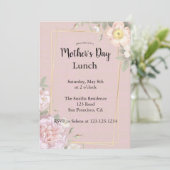 Moederdag Lunch Invitation Kaart (Staand voorkant)