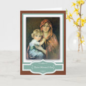 Moederdag Madonna Child Jesus Virgin Mary Kaart (Gele Bloem)