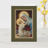 Moederdag Madonna Child Jesus Virgin Mary Kaart (Gele Bloem)