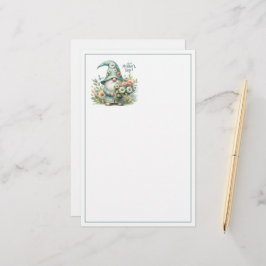 Moederdag Magic: Whimsical Gnome Delight Briefpapier