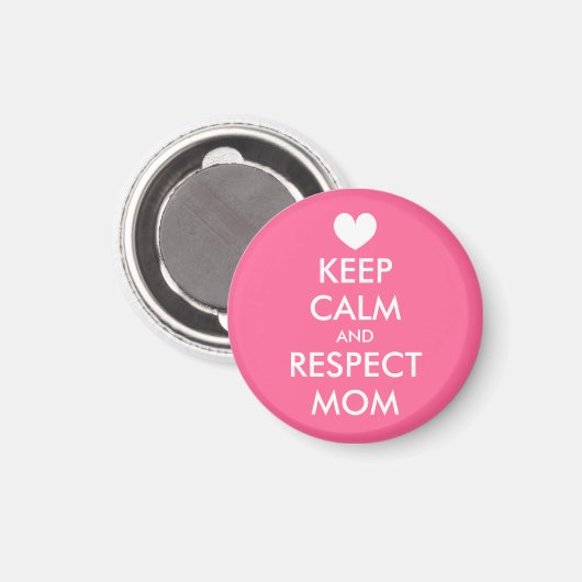 Moederdag Magnet | Kalm houden en moeder respecter (Voorkant / Achterkant)