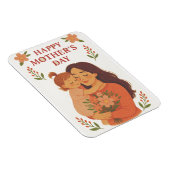 Moederdag Magnet Schattigee moeder en kind illustr Magneet (Rechterzijde)
