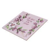 Moederdag Magnolia Bloemen Waterverf Tegeltje (Zijkant)