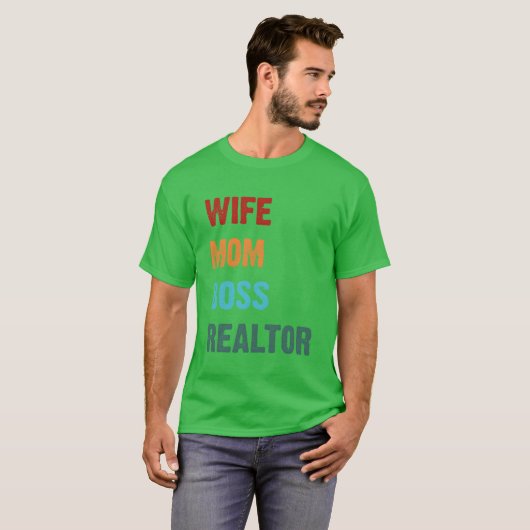 Moederdag Mam Baas Realtor Gift T-shirt (Voorkant volledig)