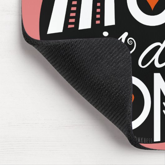 moederdag Mam da Bomb Modern Typography Cute Muismat (Hoek)