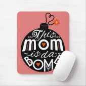 moederdag Mam da Bomb Modern Typography Cute Muismat (Met muis)