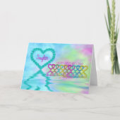 Moederdag mam - dochter - hart en Rozen Kaart (Voorkant)