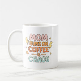 Moederdag “Mam draait op koffie & chaos” Koffiemok