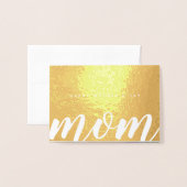 Moederdag Mam Eenvoudige Elegante Foliekaart Folie Kaarten (Voorkant met envelop)